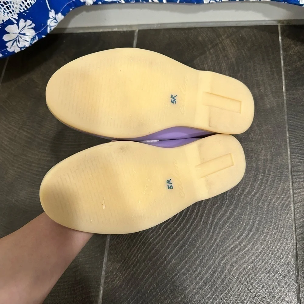 NEW Violet Purple Faux Leather Loafers Women 4 (200mm) purchased in Korea